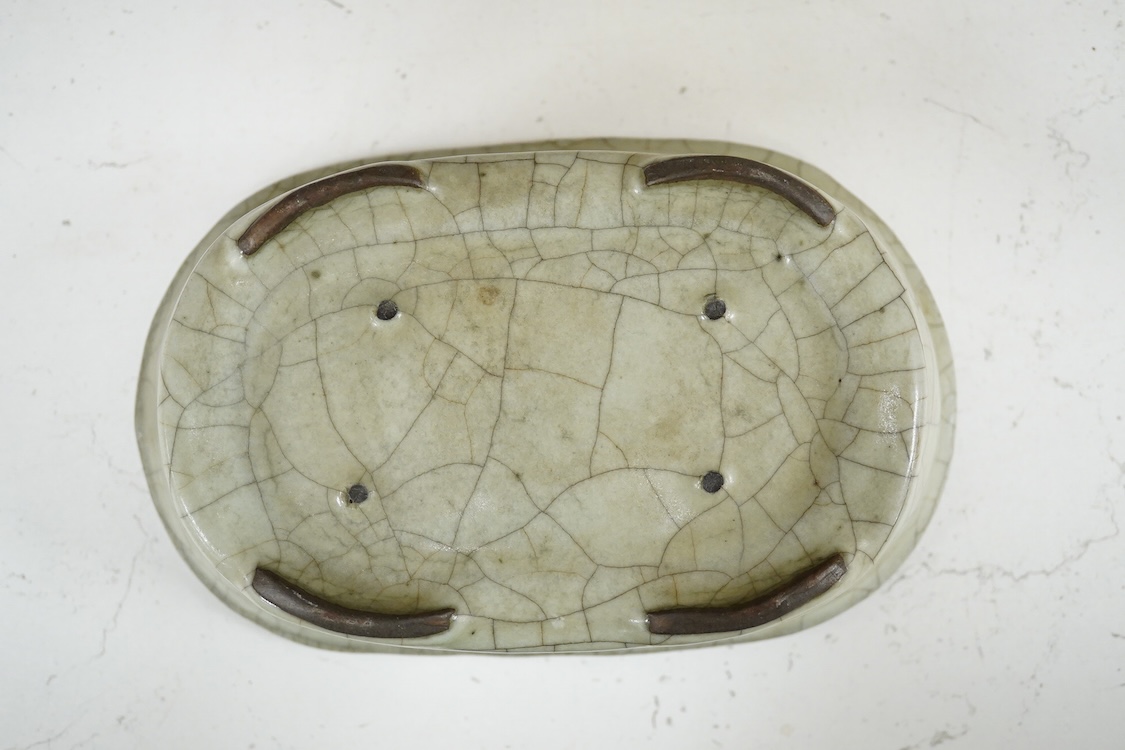 Celadon flower pot- 20cm wide